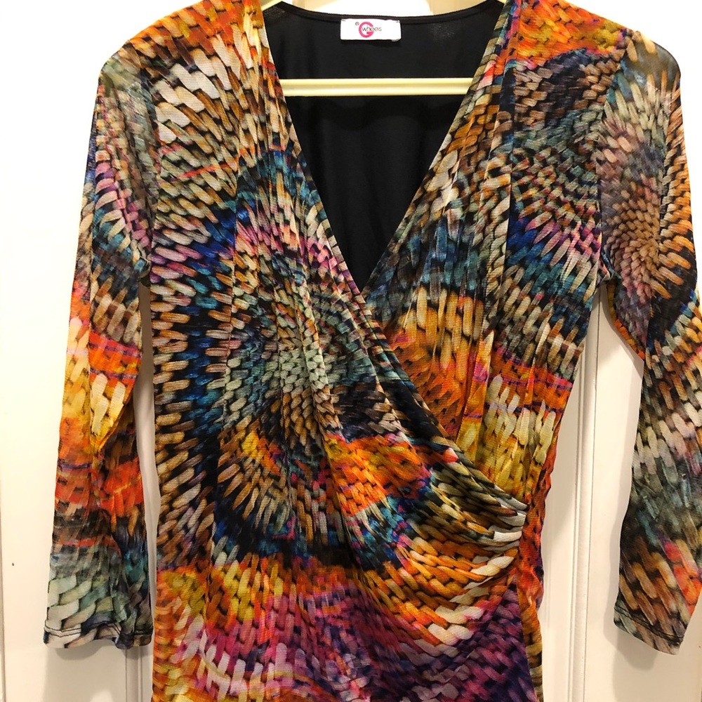 Sheer Multicolored G Wheels Top